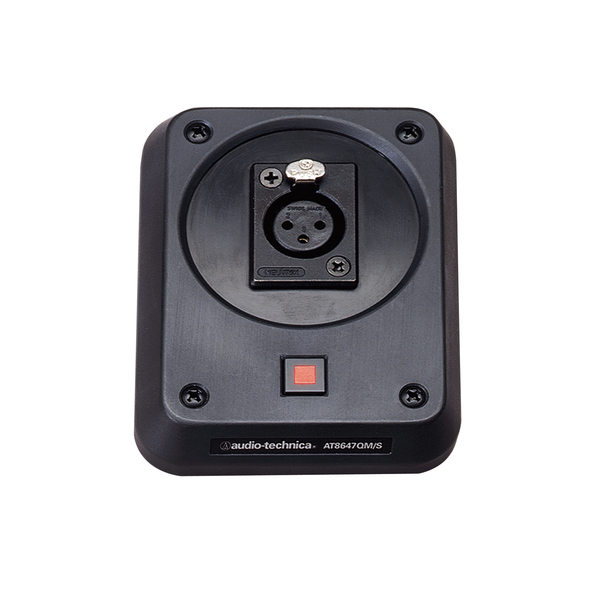 AT8647QM/S MICROPHONE SHOCK-MOUNT PLATE WITH SWITCH, XLRF-TYPE CONNECTOR MOUNT